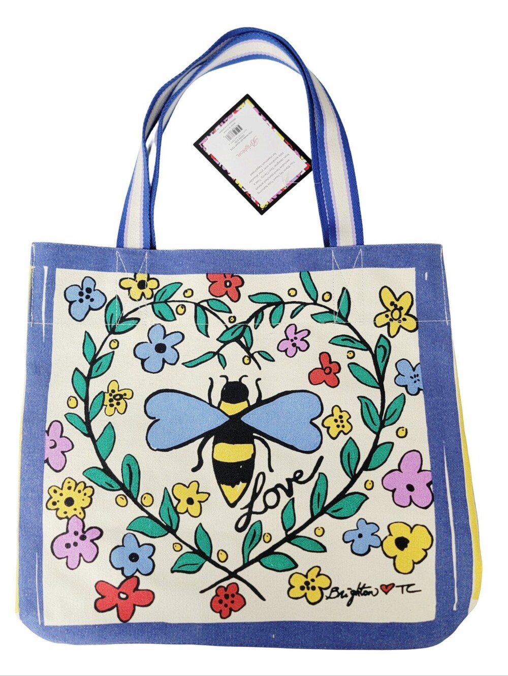 Brighton You Warm My Heart Canvas Tote NWT - Picture 2 of 6